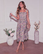 Petal Poise Fit And Flare Midi Dress