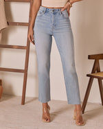 Teagan Super Stretch High Rise Straight Jeans