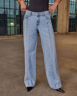 Claira Rigid Pintuck Relaxed Leg Jeans