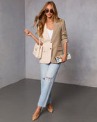 Mulberry Hour Color Block Blazer
