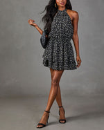 Alana Floral Halter Neck Mini Dress