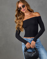 Fresh Focus Seamless Boat Neck Perforated Top