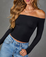 Fresh Focus Seamless Boat Neck Perforated Top