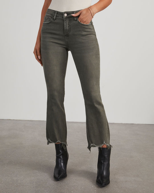 Beverly Mid Rise Cropped Flare Jeans