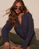 Midnight % Chic Focus Knit Cardigan-1