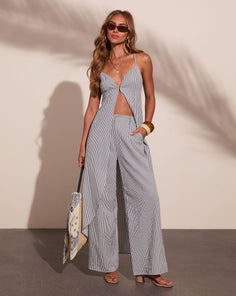Liberty Shores Striped Flyaway Maxi Top