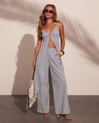 Liberty Shores Striped Flyaway Maxi Top