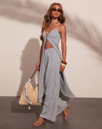Liberty Shores Striped Flyaway Maxi Top