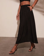 Selangie Pleated Crinkle Maxi Skirt