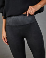 Esmai Luxe Coated Ponte Leggings