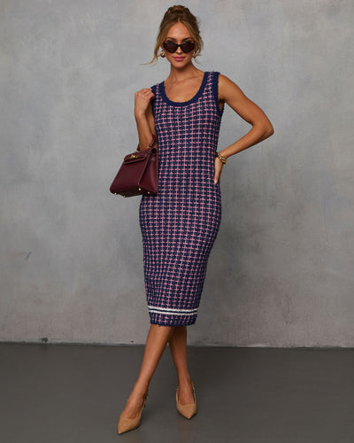 Clarasi Tweed Midi Dress VICI Clarasi Tweed Midi Dress VICI