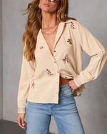 Rimini Embroidered Button Down Top