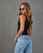 Early Start Seamless Ribbed Lace Trim Tank Top