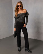 Everyday Muse Denim Off The Shoulder Top