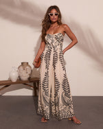 Palm Daydream Abstract Print Jumpsuit