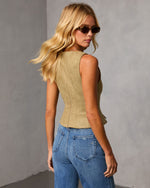 Olive % Boho Cowgirl Suede Lace Up Top-4