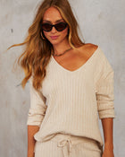 Oatmeal % Something About It Pullover Sweater-1