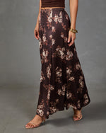 Darcey Floral Satin Maxi Skirt