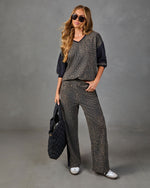 Modern Instinct Leopard Print Color Block Top