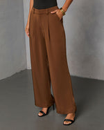 Mocha % Madinah Pleated Pants-3
