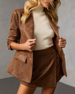 Beacon Hill Suede Mini Skort