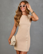 Calivra Shift Scallop Trim Mini Dress