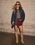Autumn Classic Faux Suede Shorts