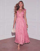 Lovers Summer Ruffle Organza Maxi Dress