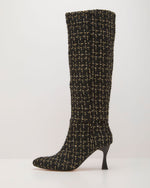 Autumn Stroll Tweed Heeled Knee High Boots
