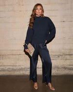 Danika Satin Lace Trim Pants
