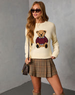 Autumn Ivy Teddy Bear Graphic Sweater