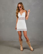 rewind lace dress Summer Rewind Lace Trim Mini Slip Dress – VICI