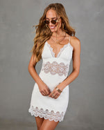 Summer Rewind Lace Trim Mini Slip Dress