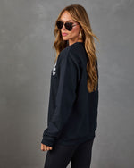 Lets Stay In Fleece Graphic Sweatshirt