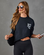 Lets Stay In Fleece Graphic Sweatshirt