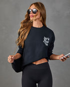 Lets Stay In Fleece Graphic Sweatshirt