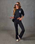 Lets Stay In Fleece Graphic Sweatshirt
