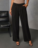 Black % Madinah Pleated Pants-2