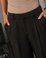 Black % Madinah Pleated Pants-6