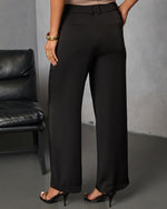 Black % Madinah Pleated Pants-4