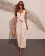 Desert Glowgirl Waist Tie Jumpsuit