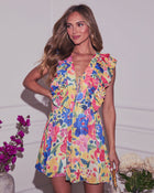 Tinah Ruffle Floral Mini Dress