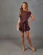 Grand Reserve Satin Waist Tie Romper