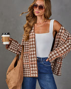 Harvest Happenings Houndstooth Cardigan