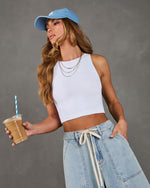 White % Kiki Knit Crop Top-1