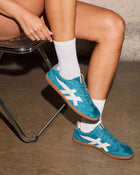 Blue/White % Wyonna Faux Suede Sneakers-1