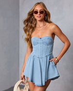 Lusie Corset Denim Mini Dress