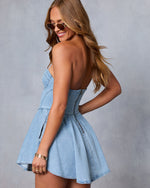 Lusie Corset Denim Mini Dress