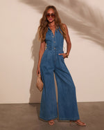 Earthkissed Denim Halter Jumpsuit