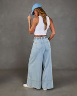 Shonna Stretch High Rise Wide Leg Drawstring Jeans